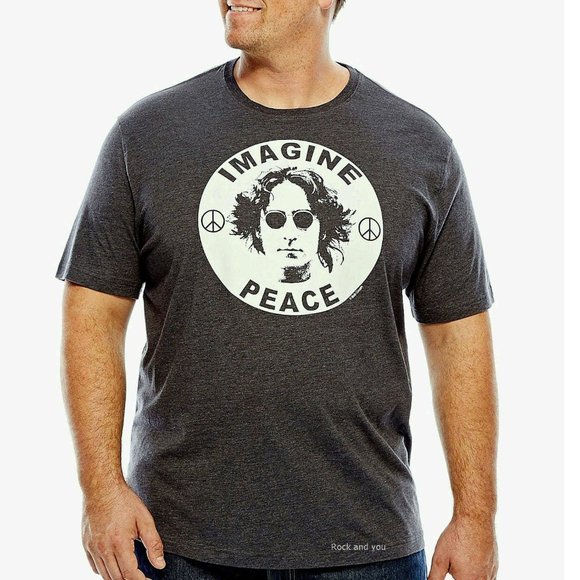 John Lennon Imagine Peace Beatles rock Official T-Shirt 5XL B&T NWT - Picture 1 of 2